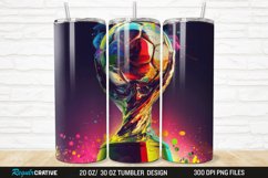 3D Soccer Trophy 20/30oz Skinny Tumbler Product Image 1