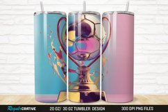 3D Soccer Trophy 20/30oz Skinny Tumbler Product Image 1