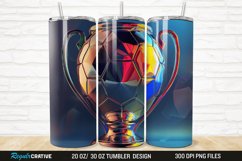 3D Soccer Trophy 20/30oz Skinny Tumbler Product Image 1
