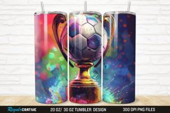 3D Soccer Trophy 20/30oz Skinny Tumbler Product Image 1