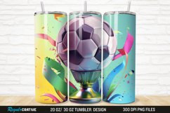 3D Soccer Trophy 20/30oz Skinny Tumbler Product Image 1