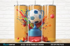3D Soccer Trophy 20/30oz Skinny Tumbler Product Image 1