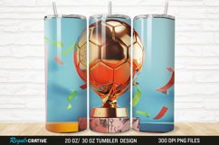 3D Soccer Trophy 20/30oz Skinny Tumbler Product Image 1