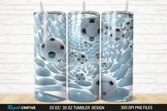 3D Soccer 20/30oz Skinny Tumbler Product Image 1