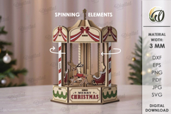 3D Spinning Carousels Bundle Laser Cut. Stand Decor SVG Product Image 5