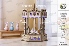 3D Spinning Carousel Laser Cut. Stand Decor SVG Product Image 1