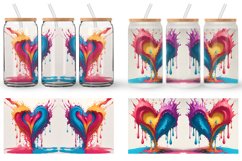 3D Splash Art Love of a Heart Glass Can Wraps Product Image 2