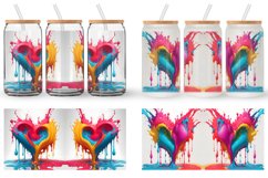 3D Splash Art Love of a Heart Glass Can Wraps Product Image 3