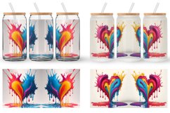 3D Splash Art Love of a Heart Glass Can Wraps Product Image 4
