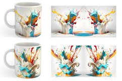 3D Splash Colorful Paint | Mug sublimation design Product Image 2