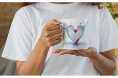 3D Splash Water Love heart | Mug sublimation design Product Image 3