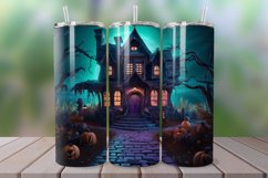3D Spooky Haunted House 20oz/30oz Skinny Tumbler