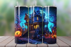 3D Spooky Haunted House 20oz/30oz Skinny Tumbler