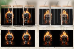 3D Spooky Skull Burn Glass Can Wraps Product Image 4
