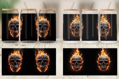 3D Spooky Skull Burn Glass Can Wraps Product Image 5