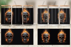 3D Spooky Skull Burn Glass Can Wraps Product Image 6