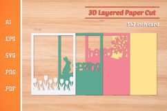 Hello Spring - 3D Layered Paper Cut SVG Product Image 2