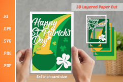 St Patricks Day - 3D Layered Paper Cut SVG Product Image 1