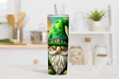 3D Gnome St Patrick's Day Tumbler Wrap PNG | St Patricks PNG Product Image 2