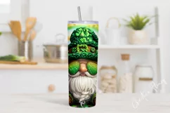 3D Gnome St Patrick's Day Tumbler Wrap PNG | St Patricks PNG Product Image 2