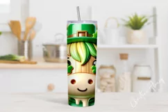 3D St Patricks Day Highland Cow Tumbler Wrap PNG Product Image 2