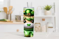 3D St Patricks Day Highland Cow Tumbler Wrap PNG Product Image 2