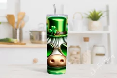 3D St Patricks Highland Cow Tumbler Wrap PNG Product Image 2