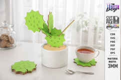 3D Stackable Coasters Laser Cut Bundle | Drink Coaster | CNC Product Image 3