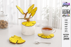 3D Stackable Coaster Laser Cut | Drink Coaster | Leaves SVG Product Image 1