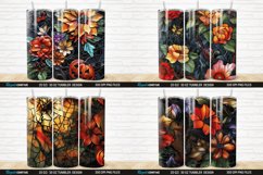 3D Stained Glass Halloween Flowers Tumbler Bundle Product Image 5