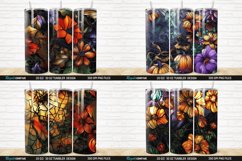 3D Stained Glass Halloween Flowers Tumbler Bundle Product Image 6