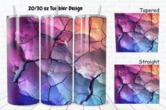 3D Stone Cracked Texture 20/30oz Skinny Tumbler Product Image 1