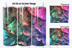 3D Stone Cracked Texture 20/30oz Skinny Tumbler Product Image 1