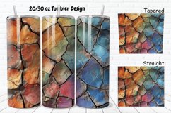 3D Stone Cracked Texture 20/30oz Skinny Tumbler Product Image 1