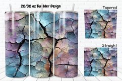 3D Stone Cracked Texture 20/30oz Skinny Tumbler Product Image 1