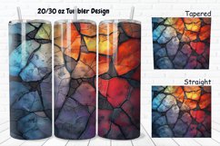 3D Stone Cracked Texture 20/30oz Skinny Tumbler Product Image 1