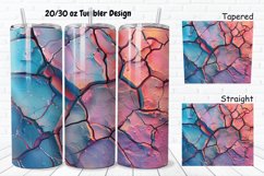 3D Stone Cracked Texture 20/30oz Skinny Tumbler Product Image 1