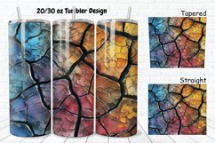 3D Stone Cracked Texture 20/30oz Skinny Tumbler Product Image 1