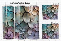 3D Stone Cracked Texture 20/30oz Skinny Tumbler Product Image 1