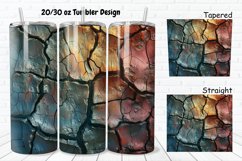 3D Stone Cracked Texture 20/30oz Skinny Tumbler Product Image 1