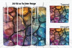 3D Stone Cracked Texture 20/30oz Skinny Tumbler Product Image 1