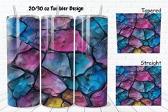 3D Stone Cracked Texture 20/30oz Skinny Tumbler Product Image 1