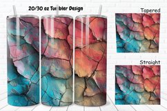 3D Stone Cracked Texture 20/30oz Skinny Tumbler Product Image 1