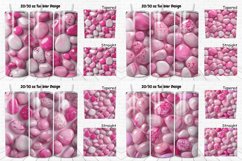 3D Pink Color Stones Tumbler Bundle Product Image 5