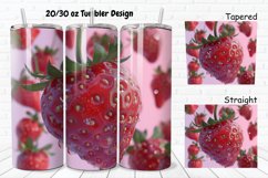 3D Strawberry 20/30oz Skinny Tumbler Product Image 1