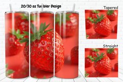 3D Strawberry 20/30oz Skinny Tumbler Product Image 1
