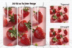 3D Strawberry 20/30oz Skinny Tumbler Product Image 1