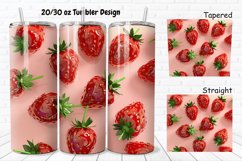 3D Strawberry 20/30oz Skinny Tumbler Product Image 1