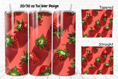 3D Strawberry 20/30oz Skinny Tumbler Product Image 1