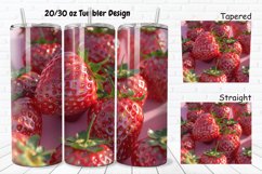 3D Strawberry 20/30oz Skinny Tumbler Product Image 1